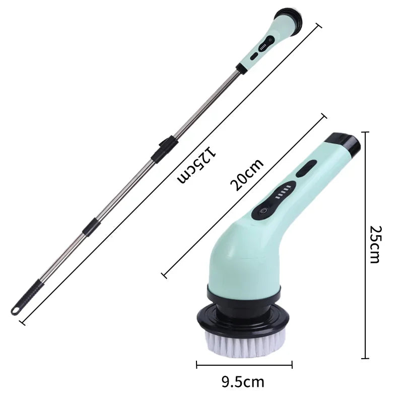 9-in-1 Electric Spin Scrubber Multifunctional Cleaning Brush Home Kitchen Bathroom Portable Cleaning Gadget